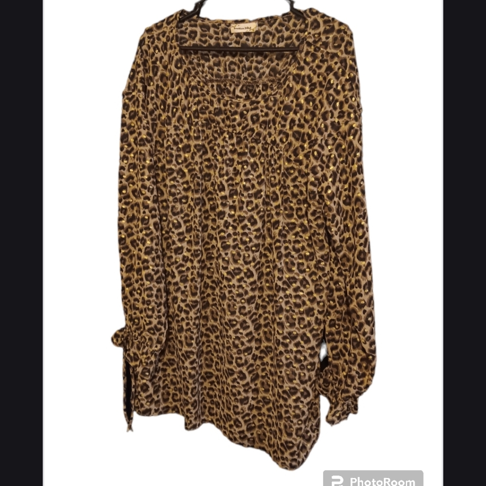Womens Cheetah Print Southern Stitch Size L